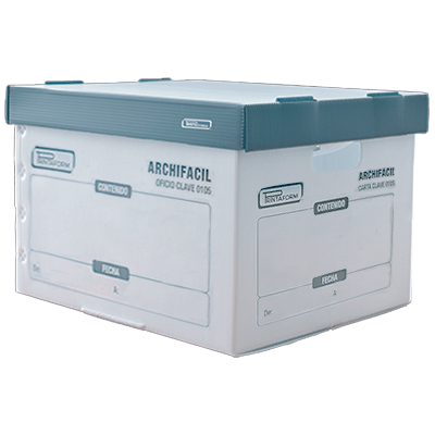 CAJA DE PLASTICO PARA ARCHIVO MUERTO TAMAÑO CARTA PRINTAFORM