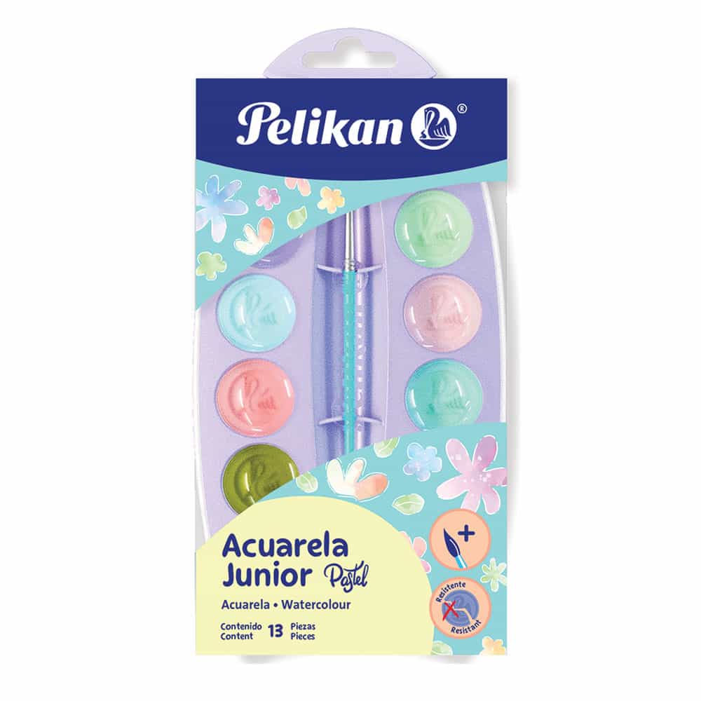 ACUARELA JUNIOR CON 12 COLORES PASTEL PELIKAN