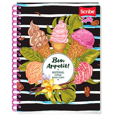 CUADERNO PROFESIONAL SWEET DE RAYAS CON 100 HOJAS SCRIBE