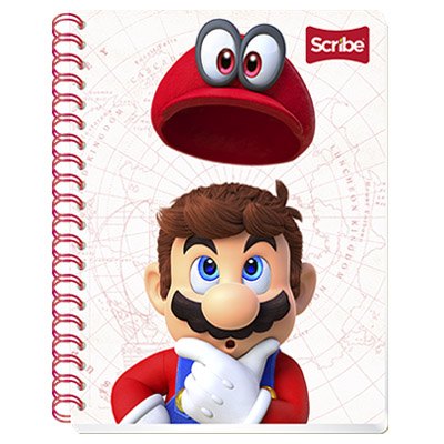 CUADERNO PROFESIONAL MARIO BROS DE CUADRO 7MM CON 100 HOJAS SCRIBE
