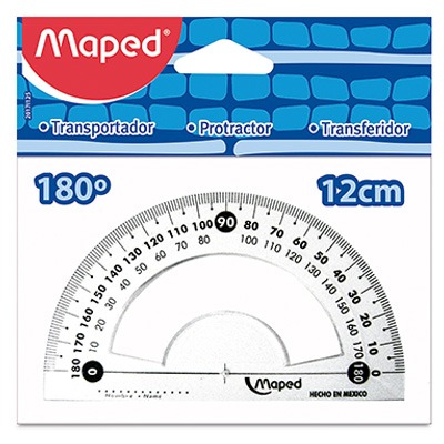 TRANSPORTADOR DE 180 GRADOS MAPED