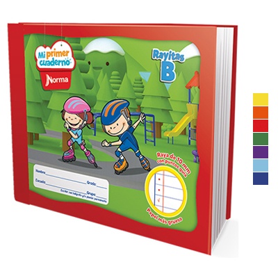 CUADERNO ITALIANO COSIDO RAYITAS CON 72 HOJAS MI PRIMER CUADERNO NORMA