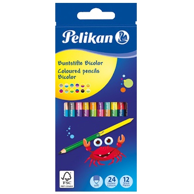 COLORES DOBLES 12 PIEZAS 24 COLORES PELIKAN