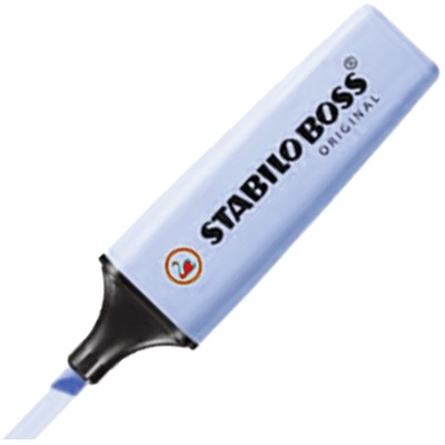 MARCATEXTO COLOR AZUL NUBLADO PASTEL STABILO BOSS