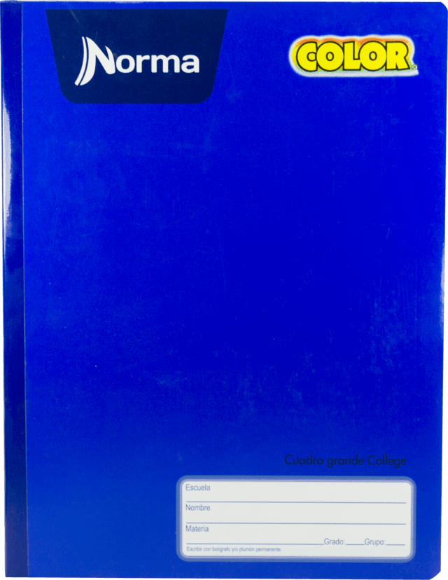 CUADERNO COLLEGE COSIDO CUADRO 7MM CON 100 HOJAS NORMA COLOR