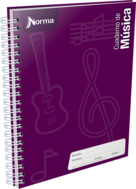 CUADERNO PROFESIONAL TEMATICO MUSICA CON 80 HOJAS NORMA
