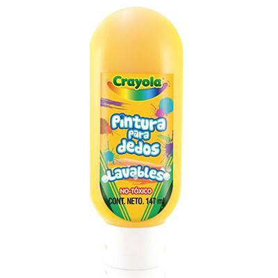 PINTURA DIGITAL PARA DEDOS COLOR AMARILLO DE 147 ML CRAYOLA