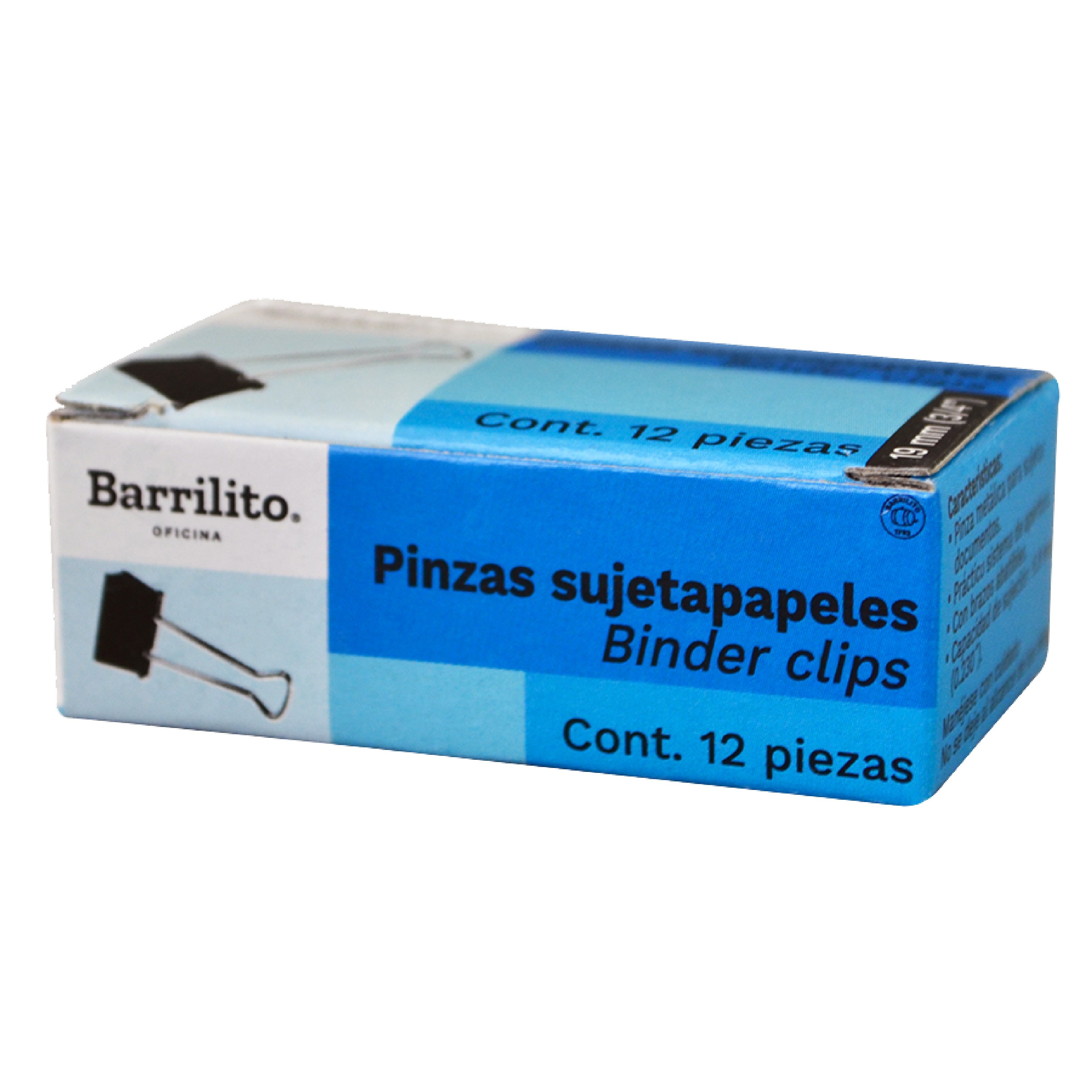 SUJETA DOCUMENTOS 19 MM PZ19 MC. BARRILITO