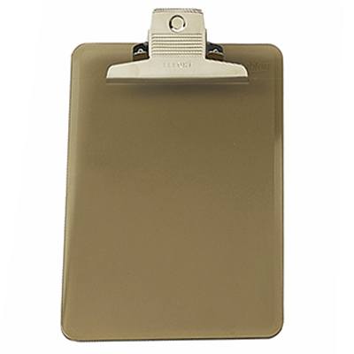 TABLA ACRILICA CON CLIP METALICO T/CARTA COLOR HUMO MC. SABLON