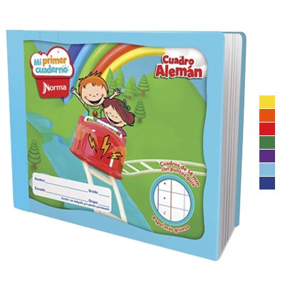 CUADERNO ITALIANO COSIDO CUADRO ALEMAN CON 72 HOJAS MI PRIMER CUADERNO NORMA