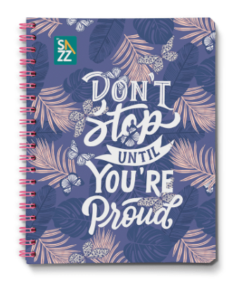CUADERNO PROFESIONAL GIRLY CON 120 HOJAS DE RAYAS SAZZ