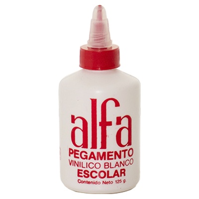 PEGAMENTO BLANCO ESCOLAR DE 125 GRS ALFA