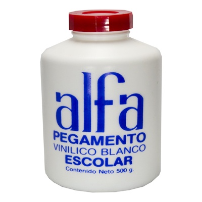 PEGAMENTO BLANCO ESCOLAR DE 500 GRS ALFA