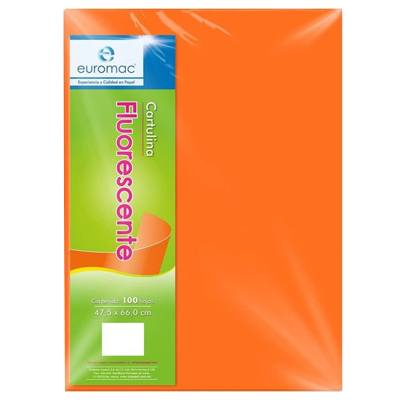 CARTULINA FLUORESCENTE COLOR NARANJA EUROMAC