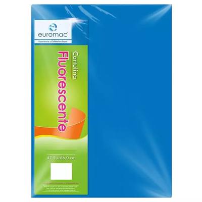 CARTULINA FLUORESCENTE COLOR AZUL EUROMAC