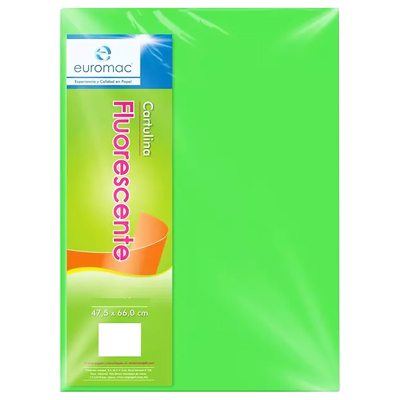 CARTULINA FLUORESCENTE COLOR VERDE EUROMAC