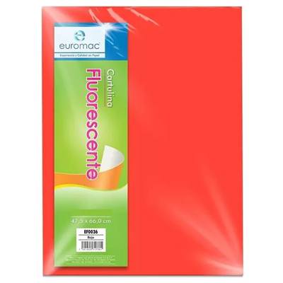 CARTULINA FLUORESCENTE COLOR ROJO EUROMAC