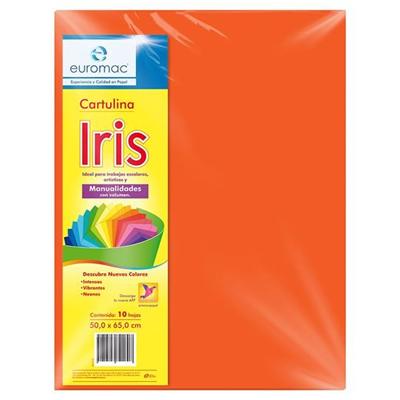 CARTULINA IRIS COLOR NARANJA EUROMAC