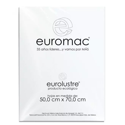 PAPEL LUSTRE COLOR BLANCO EUROMAC