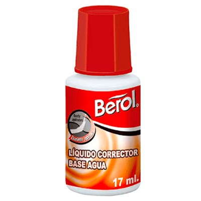 CORRECTOR LIQUIDO BLANCO DE 17 ML BEROL