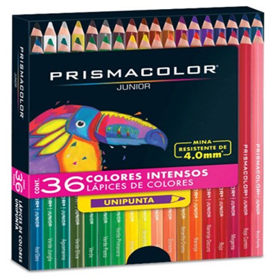COLORES CON 36 PIEZAS PRISMACOLOR JUNIOR