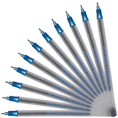 CAJA CON 12 BOLIGRAFOS KILOMETRICO ECONOMICO AZUL PAPER MATE