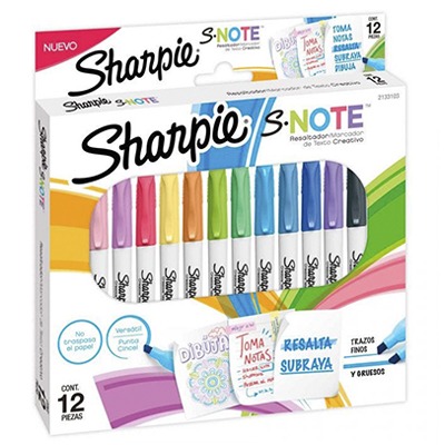 BLISTER CON 12 MARCADORES SHARPIE S-NOTE