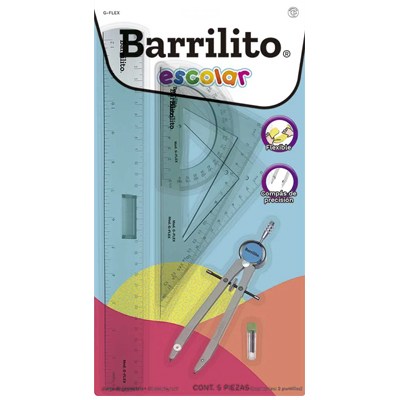 JUEGO DE GEOMETRIA FLEXIBLE BARRILITO