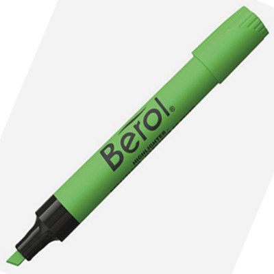 MARCATEXTO FLUORESCENTE COLOR VERDE BEROL