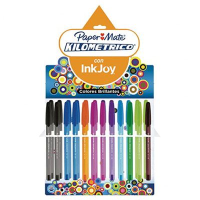 BOLIGRAFOS KILOMETRICO 100 CON 24 PIEZAS PAPER MATE