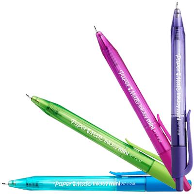 BOLIGRAFOS RETRACTIL KILOMETRICO 100RT MINI CON 4 PIEZAS PAPER MATE