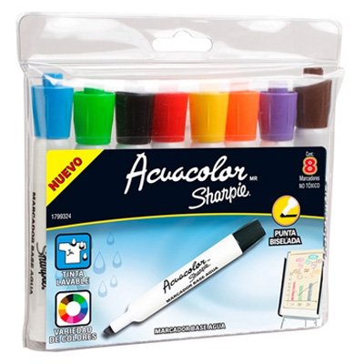 MARCADORES DE AGUA ACUACOLOR CON 8 PIEZAS SHARPIE