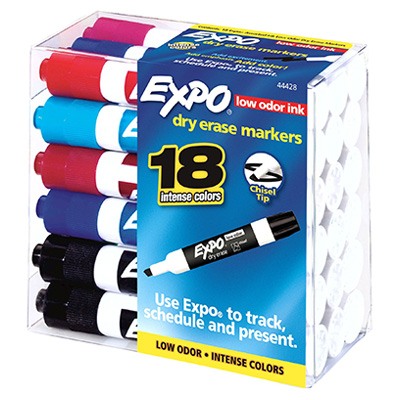 MARCADORES PARA PIZARRON BLANCO CON 18 PIEZAS EXPO