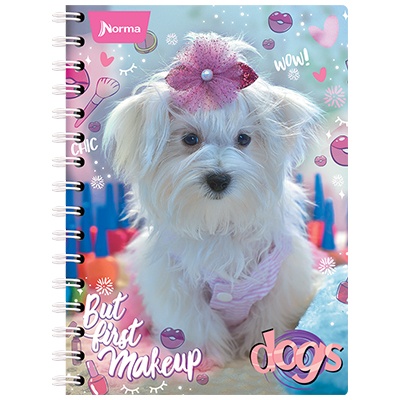 CUADERNO FRANCES DOGS DE CUADRO 7MM CON 100 HOJAS NORMA