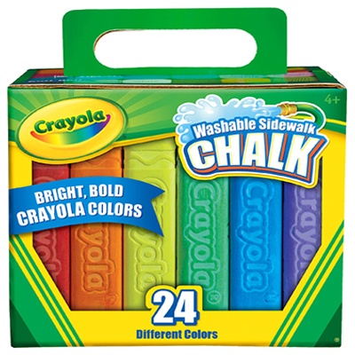 CAJA DE GISES GIGANTES DE COLORES CON 24 PIEZAS CRAYOLA