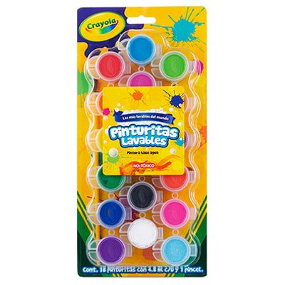 ESTUCHE DE PINTURA ESCOLAR CON 18 PIEZAS CRAYOLA