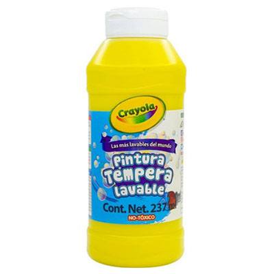 PINTURA TEMPERA COLOR AMARILLO DE 237 ML. CRAYOLA