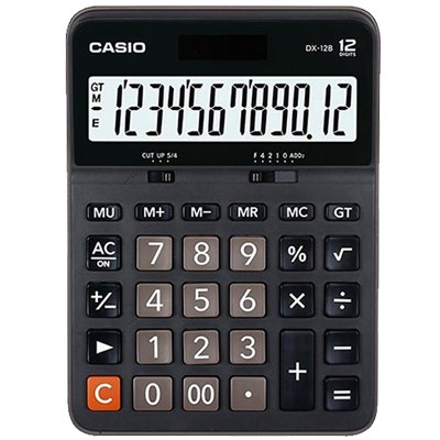 CALCULADORA DE ESCRITORIO 12 DIGITOS MOD. DX-12B-BK MC. CASIO 2022