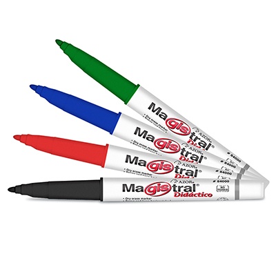 ESTUCHE DE MARCADORES PARA PIZARRON  PUNTO FINO  CON 4 PZAS MAGISTRAL DIDACTICO