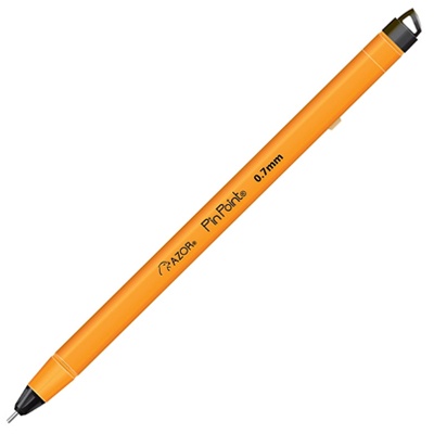 BOLIGRAFO PIN POINT NEGRO CUERPO AMARILLO AZOR
