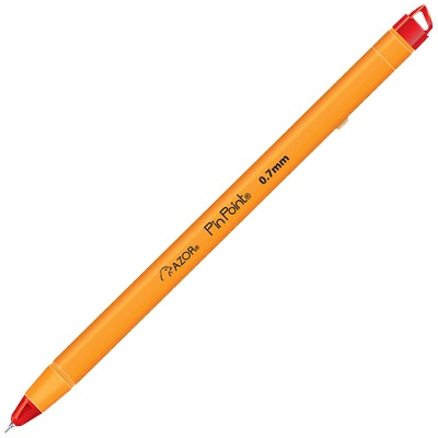 BOLIGRAFO PIN POINT ROJO CUERPO AMARILLO AZOR