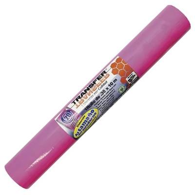 ROLLO DE PLASTICO CONTAC DE 35 CMS X 10 MTS COLOR ROSA TRANSFER