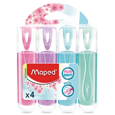 BLISTER DE MARCATEXTOS CLASSIC COLOR PASTEL CON 4 PIEZAS MAPED