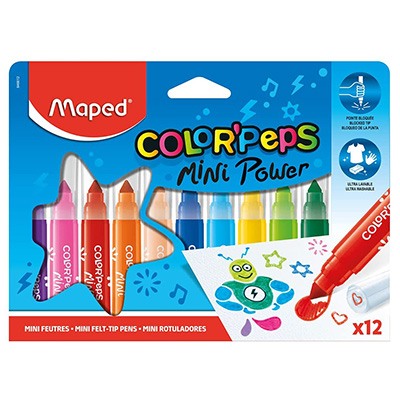 ROTULADORES COLOR'S PEPS MINI JUMBO CON 12 PIEZAS MAPED