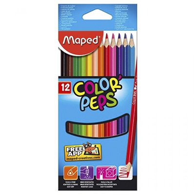COLORES LARGOS COLOR´PEPS CON 12 PIEZAS MAPED