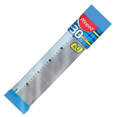 REGLA DE PLASTICO PLANA DE 30 CMS. MAPED
