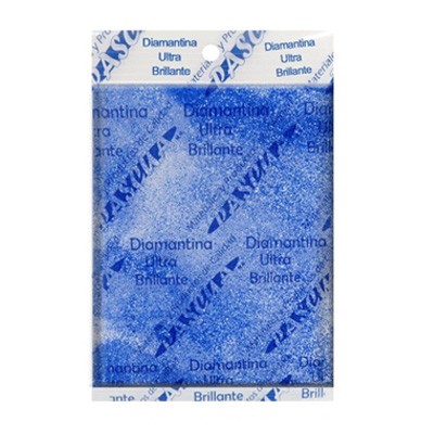 BOLSA DE DIAMANTINA G-FINO COLOR AZUL REY DE 50 GRS. PASCUA