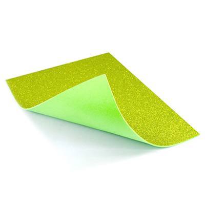 FOMI CON DIAMANTINA COLOR VERDE LIMON DE 43 X 55 CMS. PASCUA