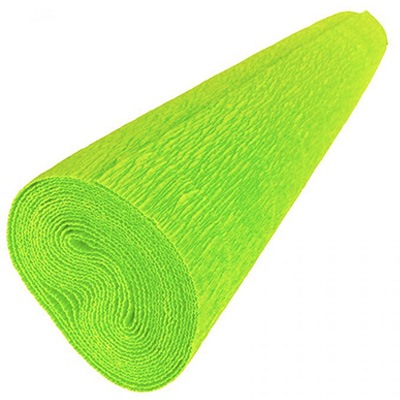 PAPEL CREPE COLOR VERDE LIMÓN DE 50 CMS. X 2.00 MTS. PASCUA