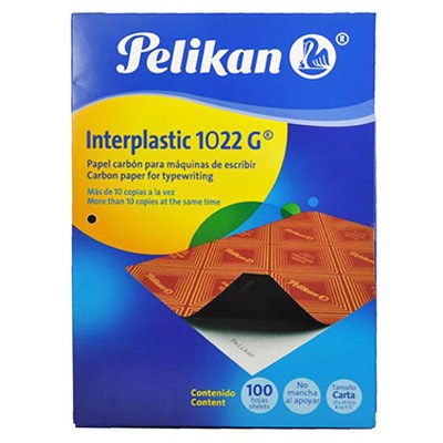 PAPEL CARBON NEGRO TAMAÑO CARTA CON 100 HOJAS PELIKAN